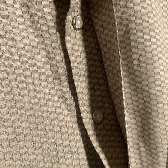 Elliott Men’s Dress Shirt Hidden Button Unique Collar Greenish Gray Size L - Picture 3 of 7